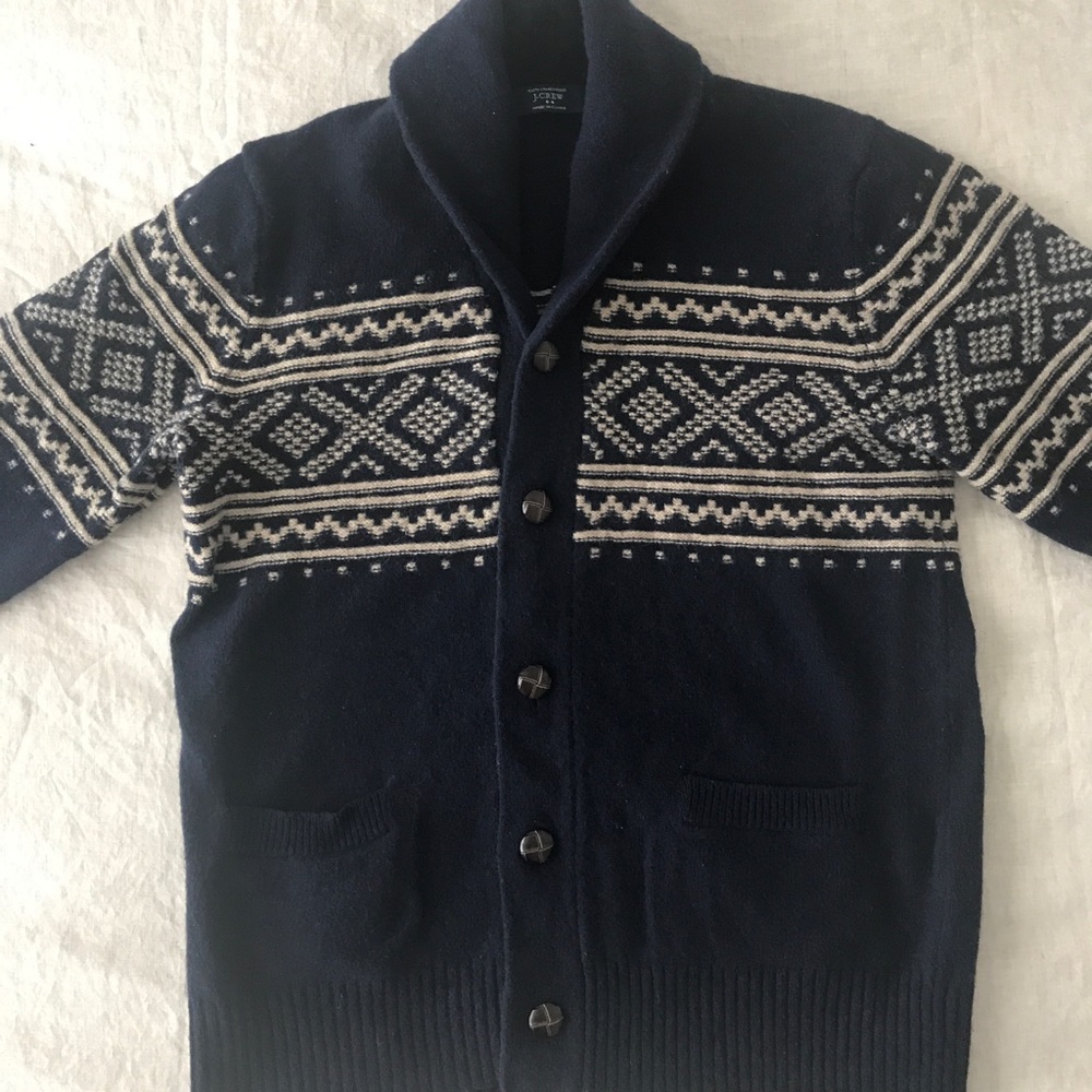 JCrew Factory Fair-isle Cardigan Sweater